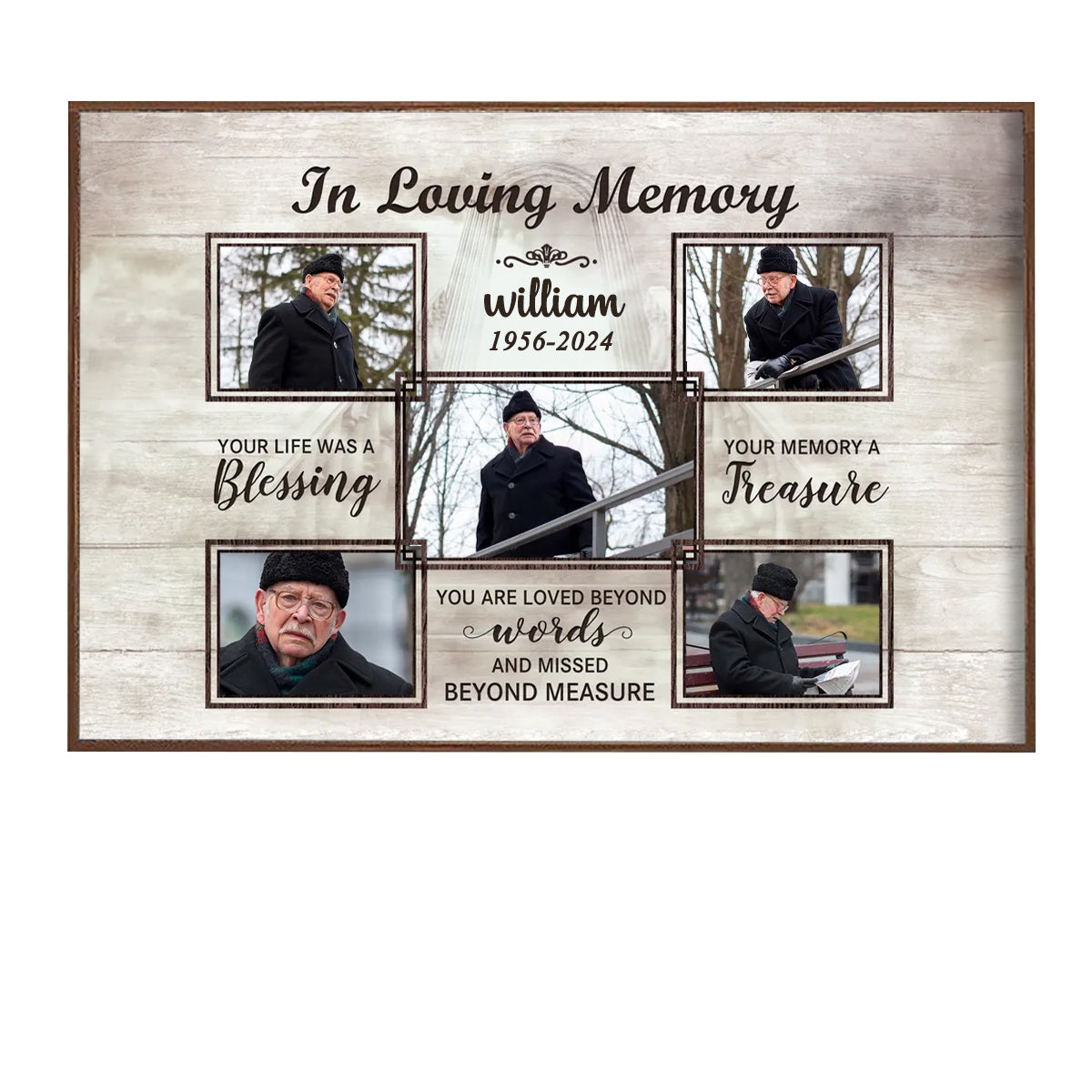 In Loving Memory You Life Was A Blessing - Personalized Memorial Canvas/Poster