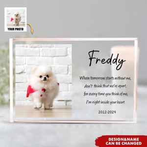 Dog Memorial Gift Photo Keepsake - Personalised Pet Loss Sympathy Plaque