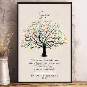 Personalized Happy Retirement Gift Canvas Poster,Gift For Coworker,Nurse Retirement