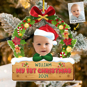 Custom Photo My First Christmas - Family Personalized Ornament