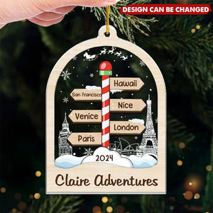 Always Say Yes To New Adventures - Travel Personalized Ornament