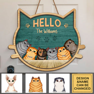 Personalized Hope You Like Cats - Custom Shaped Home Decor Wood Sign - House Warming Gift For  Pet Lovers