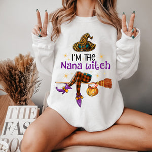 Personalized I'm The Grandma Witch Halloween Sweatshirt