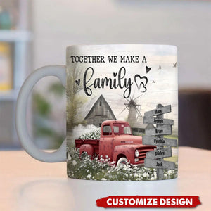 Family Farmhouse Personalized Gift Old Truck Mug