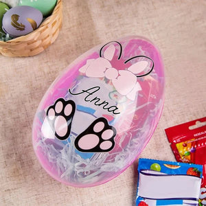 Personalized Easter Bunny Fillable Egg with Name Easter Gift for Kids