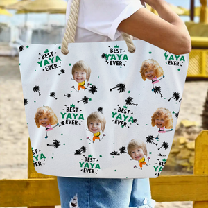 Custom Photo Best Nana Ever - Personalized Beach Bag