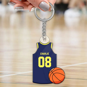 Personalized Basketball , Soccer ,American football Acrylic Keychain