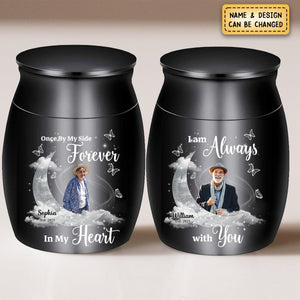 Memorial Upload Photo On Moon, A Big Piece Of My Heart Lives In Heaven Personalized Small Ashes Keepsake