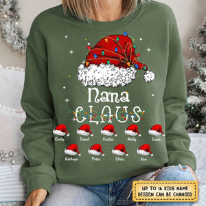 Up to 16 Kids - Claus Funny Family Christmas - Personalized Sweatshirt