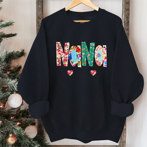 Personalized Flower Grandma With Grandkids Print Sweatshirt