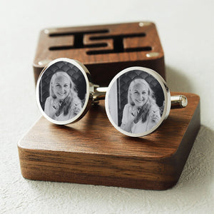 Personalized Photo Cufflink,Engraved Photo Cufflinks,Wedding Cufflinks,gift ideas Dads