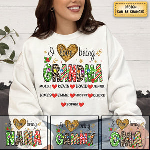 I Love Being Gigi, Custom Sweatshirt For Grandma Nana Mimi