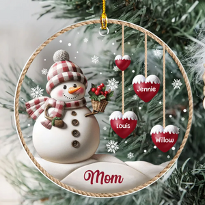 Happy Christmas Snowman Grandma - Personalized Acrylic Ornament