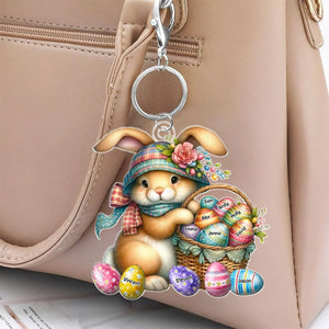 Personalized Easter Gift Grandma's Favorite Bunny Keychain