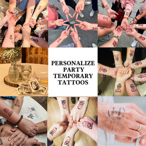 Personalized Tattoo-Custom TemporaryTattoo, Bachelorette Party Favor