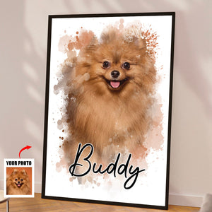 Personalized Pet Poster From Photo, Gift For Pet Owners, New Pet Gift, Pet Memorial Gift