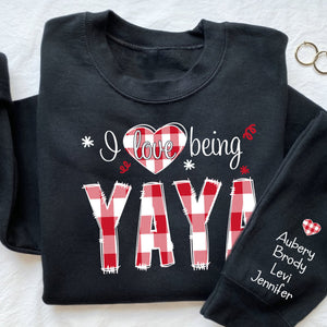 Personalized Names I Love Being Gigi Sweatshirt - Christmas & Valentine Gift for Grandmothers