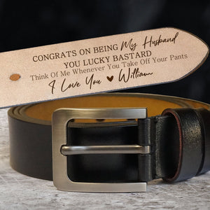 Personalized Leather Belt Anniversary Handmade Belt Gift for Boyfriend Husband