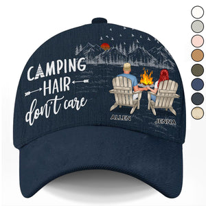 Camping Hair Don't Care Personalized cap-Gift For Camping Lovers