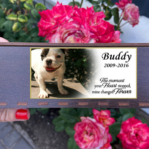 Pet Memorial Plaque, Personalized Photo Commemorative Urn Plaque