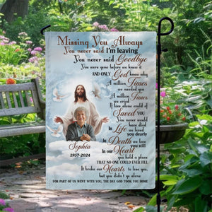 The Day God Took You Home - Personalized Garden Flag, Memorial Gift