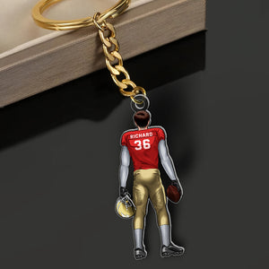 Personalized Keychain Gifts For Football Player