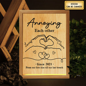 Personalized Couple Frame Light Box - Gift Idea For Couple/ Anniversary - Annoying Each Other