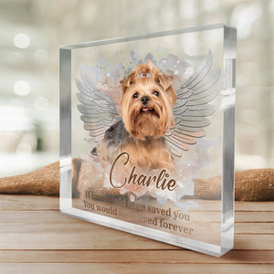 Pets Teach Us The Purest Kind Of Love - Memorial Personalized Acrylic Plaque