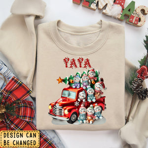 Nana's Cute Little Snowman Personalized Sweatshirt