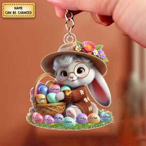 Personalized Gift Grandma's Favorite Bunny Keychain