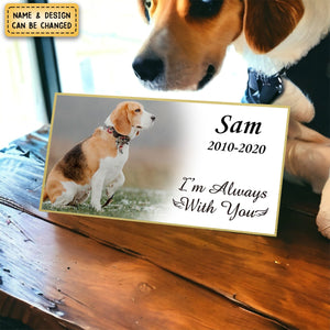 Pet Memorial Plaque, Personalized Photo Commemorative Urn Plaque