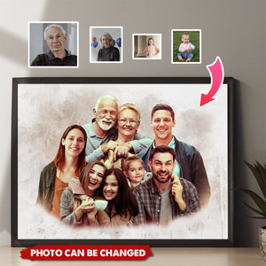 Personalized Poster-Add to photo, add someone to photo, photo family poster, memorial poster