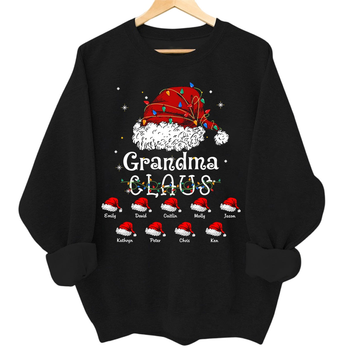 Up to 16 Kids - Claus Funny Family Christmas - Personalized Sweatshirt