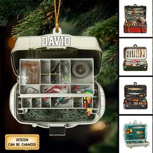 Personalized Fishing Tackle Box Christmas Ornament, Gift For Fishing Lovers