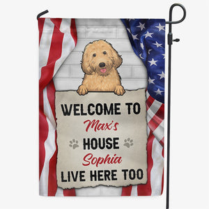 Welcome To The Dog House, Personalized Garden Flags, Decoration For Dog Lovers