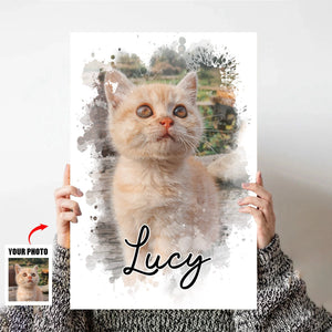 Personalized Pet Poster From Photo, Gift For Pet Owners, New Pet Gift, Pet Memorial Gift