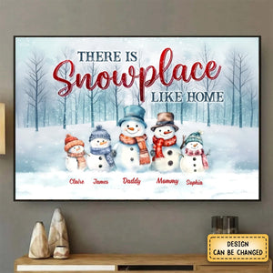 Personalized Family There's Snowplace Like Home Poster