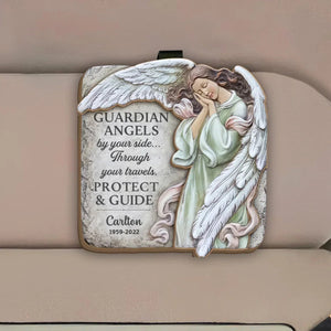 Guardian Angels By Your Side Through Your Travel Protect & Guide - Personalized Car Visor Clip