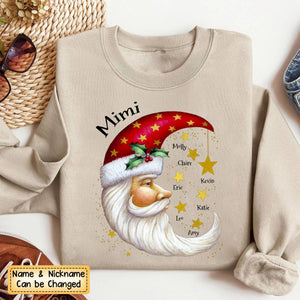 Twinkle Little Stars And Santa Grandma Personalized Christmas Gift for Nana,Grandparents