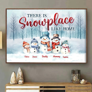 Personalized Family There's Snowplace Like Home Poster