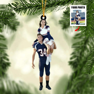 Custom Photo Gifts For American Football Lovers Ornament