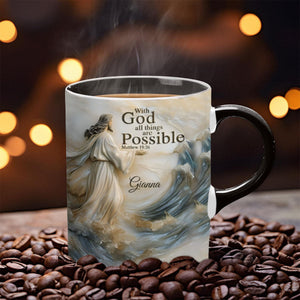 With God All Things Is Posible - Personalized Christian Accent Mug