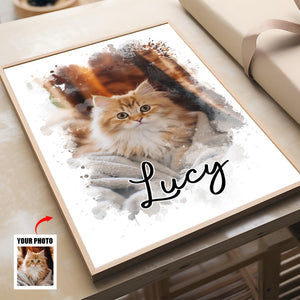 Personalized Pet Poster From Photo, Gift For Pet Owners, New Pet Gift, Pet Memorial Gift