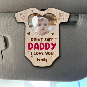 Personalized Custom Photo Car Visor Clip - Drive Safe Love You