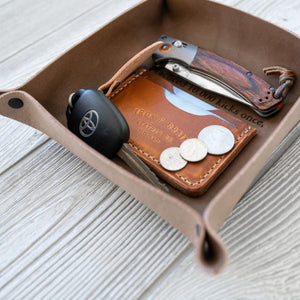 Personalized Leather valet tray - Couple,Anniversary Gift For Men