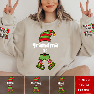 Personalized Nana Elf - Happy Christmas Sweatshirt