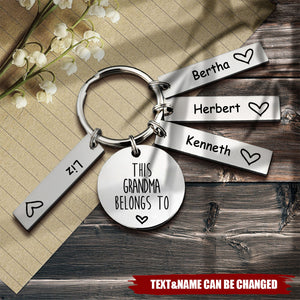 This Mummy Belongs To Personalised Family Keychain