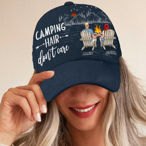 Camping Hair Don't Care Personalized cap-Gift For Camping Lovers