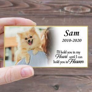 Pet Memorial Plaque, Personalized Photo Commemorative Urn Plaque