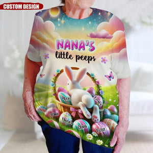 Personalized Easter Grandma's Little Bunny Egg T Shirt